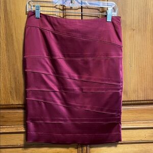 White House Black Market Burgundy Pencil Skirt